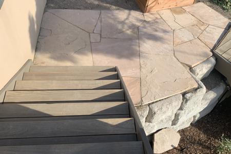Flagstone landing at a home in Black Forrest Colorado