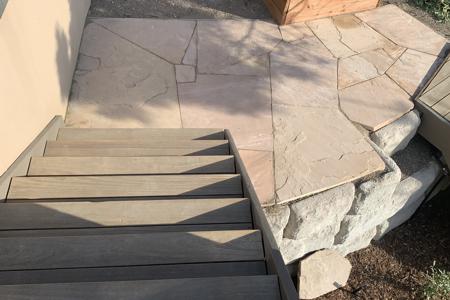 Clik to view full size Flagstone landing at a home in Black Forrest Colorado