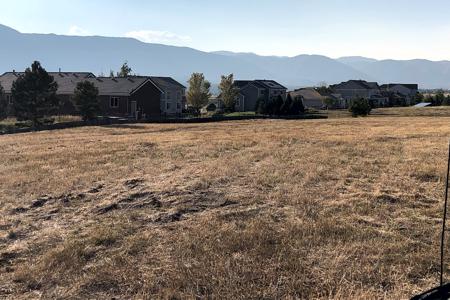 Silt fence installed in Monument, Colorado for a new housing development