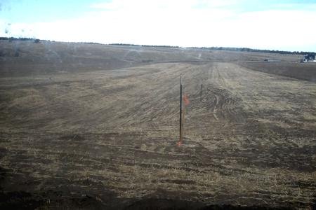 Clik to view full size Seed and straw crimp completed in Black Forest, Colorado
