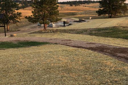 Clik to view full size Erosion control blanket installed in Black Forest, Colorado