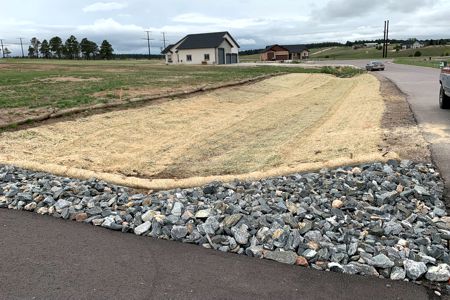 Clik to view full size Erosion control blanket in Black Forest Colorado
