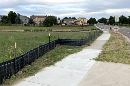 Erosion Control in Colorado Springs. Installed Silt Fence in Colorado Springs to keep the dirt and sediment on the jobsite and keep it from leaving the site