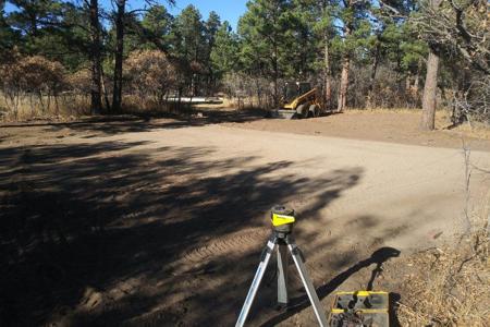 Clik to view full size Site is ready for the new pole barn in Monument, Colorado