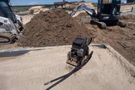 Backfilling a garage and assuring we have the compaction needed in Black Forest, Colorado 