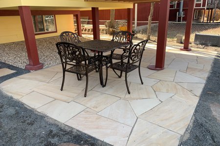 Click to view full size Flagstone patio in Monument Colorado