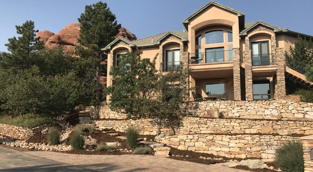 Dail & Son Landscaping retaining wall in Monument, Castle Rock, Colorado Springs, Colorado