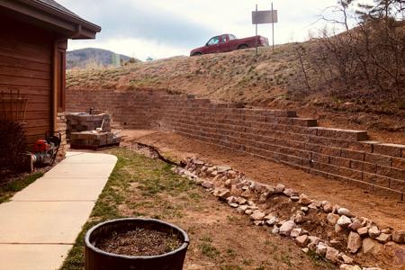Click to view full size Segmental retaining wall, Palmer Lake Colorado