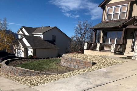 Segmental retaining wall in Monument, Colorado