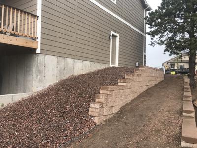 Click to view full size Segmental retaining wall in Monument Colorado
