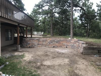 Click to view full size Segmental retaining wall in Monument Colorado