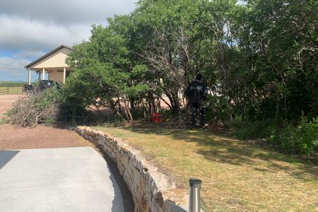 Clik to view full size Fire mitigating in Larkspur, Colorado called defensible space per Douglas County requirement